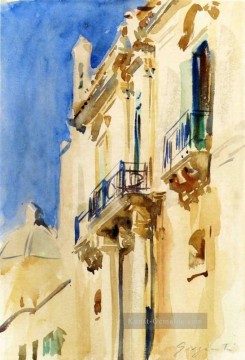  ar - Fassade eines Palazzo Girgente Sizilien John Singer Sargent